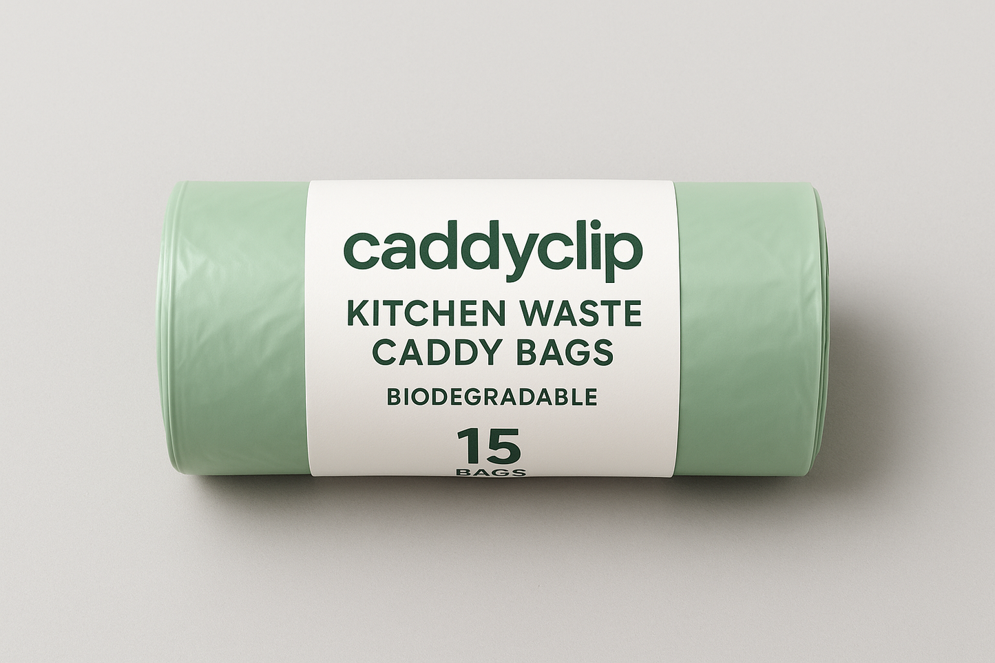 caddyclip Biodegradable Kitchen Waste Caddy Bags – 15 Bags per Roll